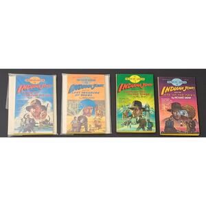 Lot Of 4 Vtg Collectible Indiana Jones Find Your Adventure Series Paperbacks 1-4